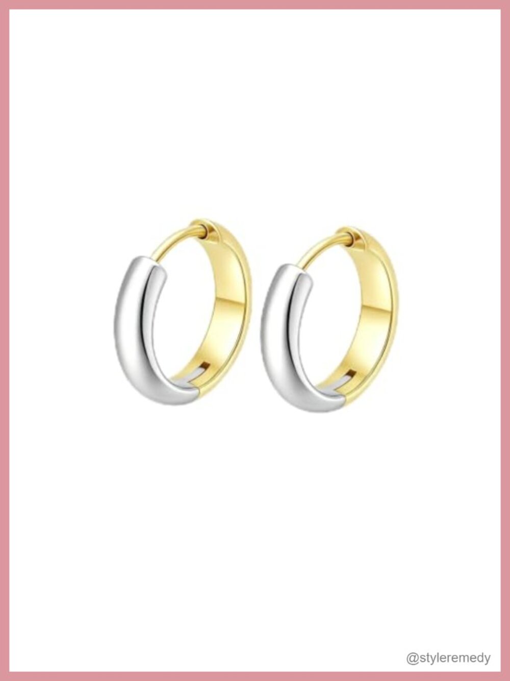 18K Gold Plated Geometric Flower Heart Chain Hoop Dangle Earrings